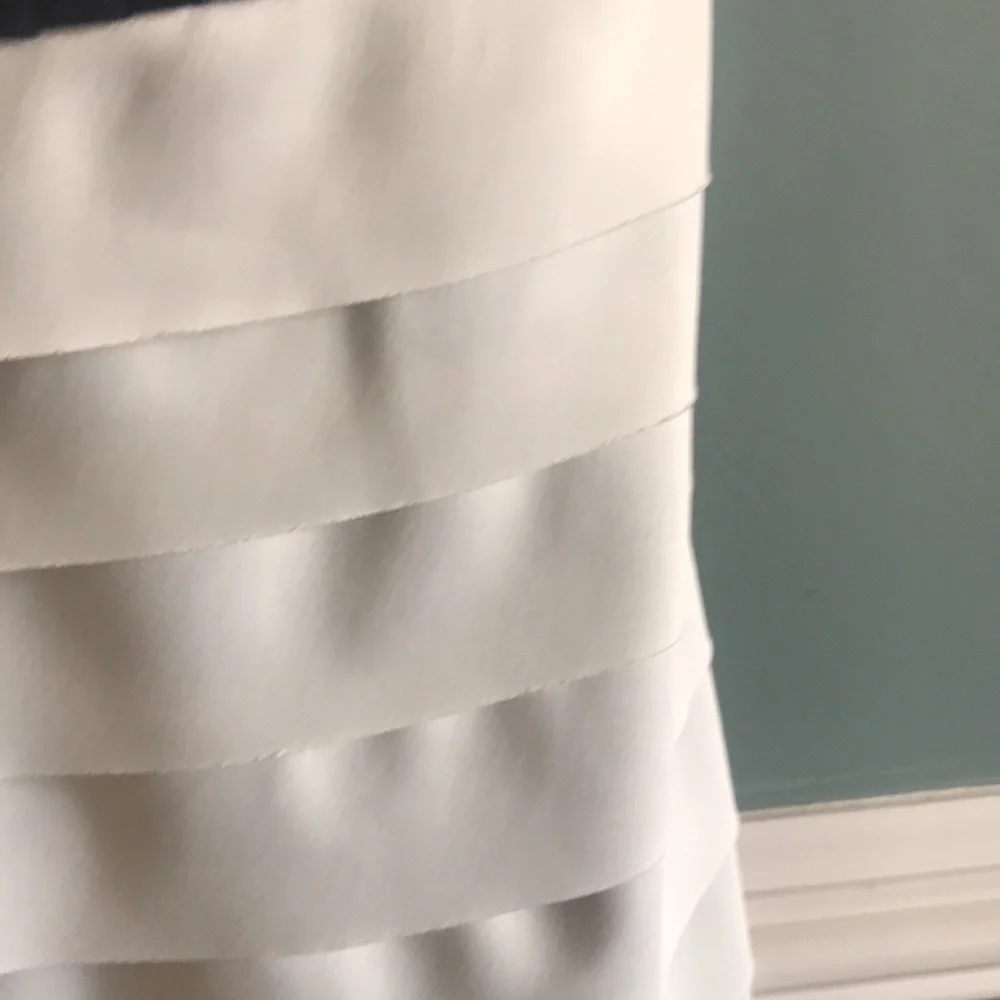 JS collection black and white ruffle gown. Size 12. Evening wear. Formal classic